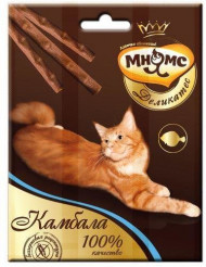 Мнямс Деликатес лакомые палочки 9 см для кошек с камбалой 3*4гр