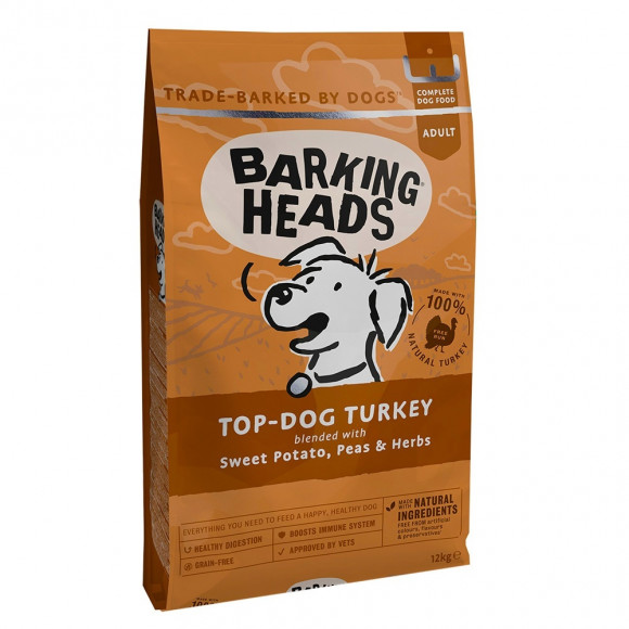 Корм Barking Heads беззерновой для собак с индейкой и бататом "Бесподобная индейка" 2кг