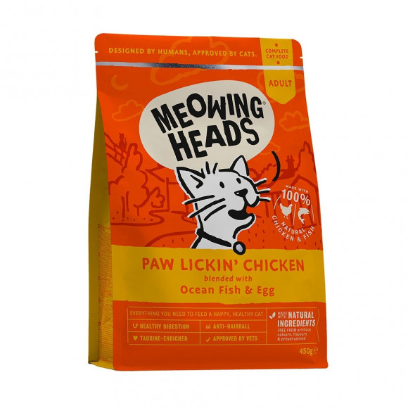 Корм Barking Heads для взрослых кошек с курицей и рисом "Куриное наслаждение" 1,5кг