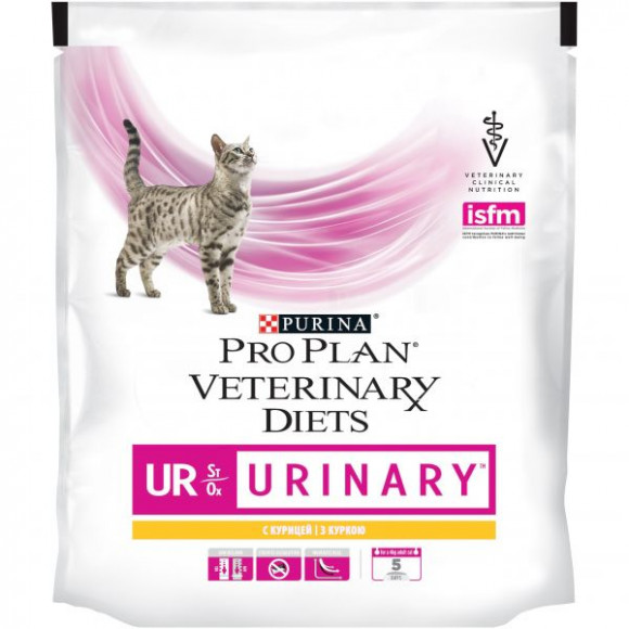Корм Purina Pro Plan Veterinary diets UR  для кошек при болезнях нижних отделов мочевыводящих путей c курицей, 350г
