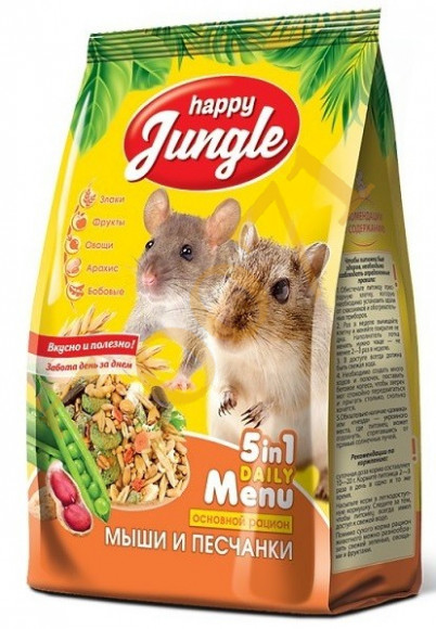Корм  Happy Jungle для мышей и песчанок 400гр