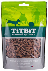 Лакомство ТитБит Косточки мясные для собак с говядиной Лакомство ТитБит Косточки мясные для собак с говядиной