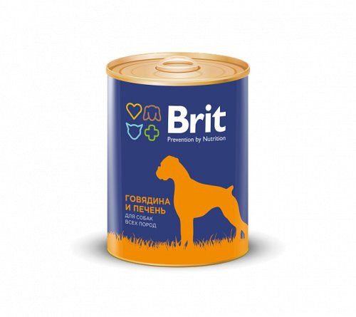 Консервы Brit Beef&Liver для собак Говядина и печень 850гр