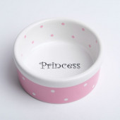 Миска керамическая "Princess" малая (8,5 * 3,5 cм), розовая, 100 мл Миска керамическая "Princess" малая (8,5 * 3,5 cм), розовая, 100 мл