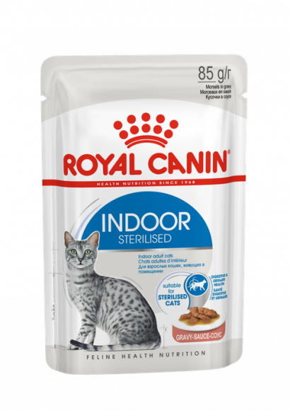 Влажный корм Royal Canin для стерилизованных кошек Indoor Sterilised (соус) 85гр
